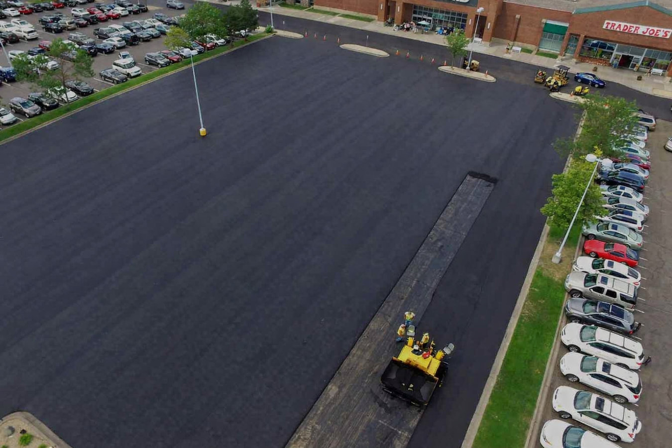 Concrete parking lot building in Beaumont, CA